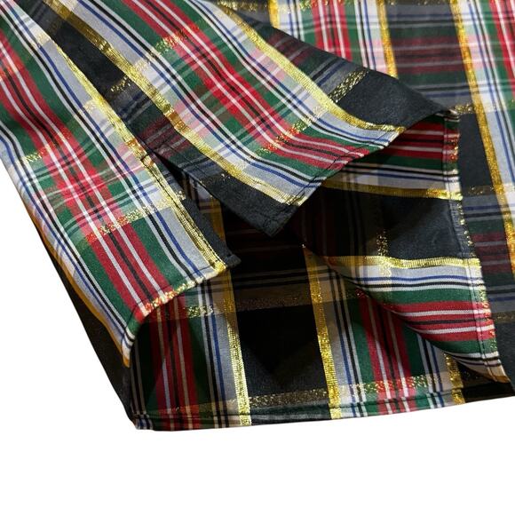 Talbots Plus Bow And Ruffle Neck Heritage Shell Blouse Celebrate Plaid Size 2X - Picture 12 of 14